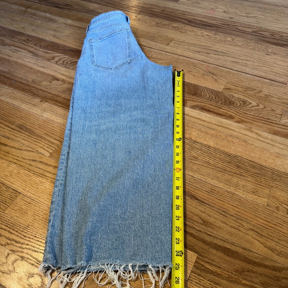 Madewell Curvy Perfect Vintage Wide-Leg Crop Jean Light Wash Raw Hem 28 - Picture 5 of 8